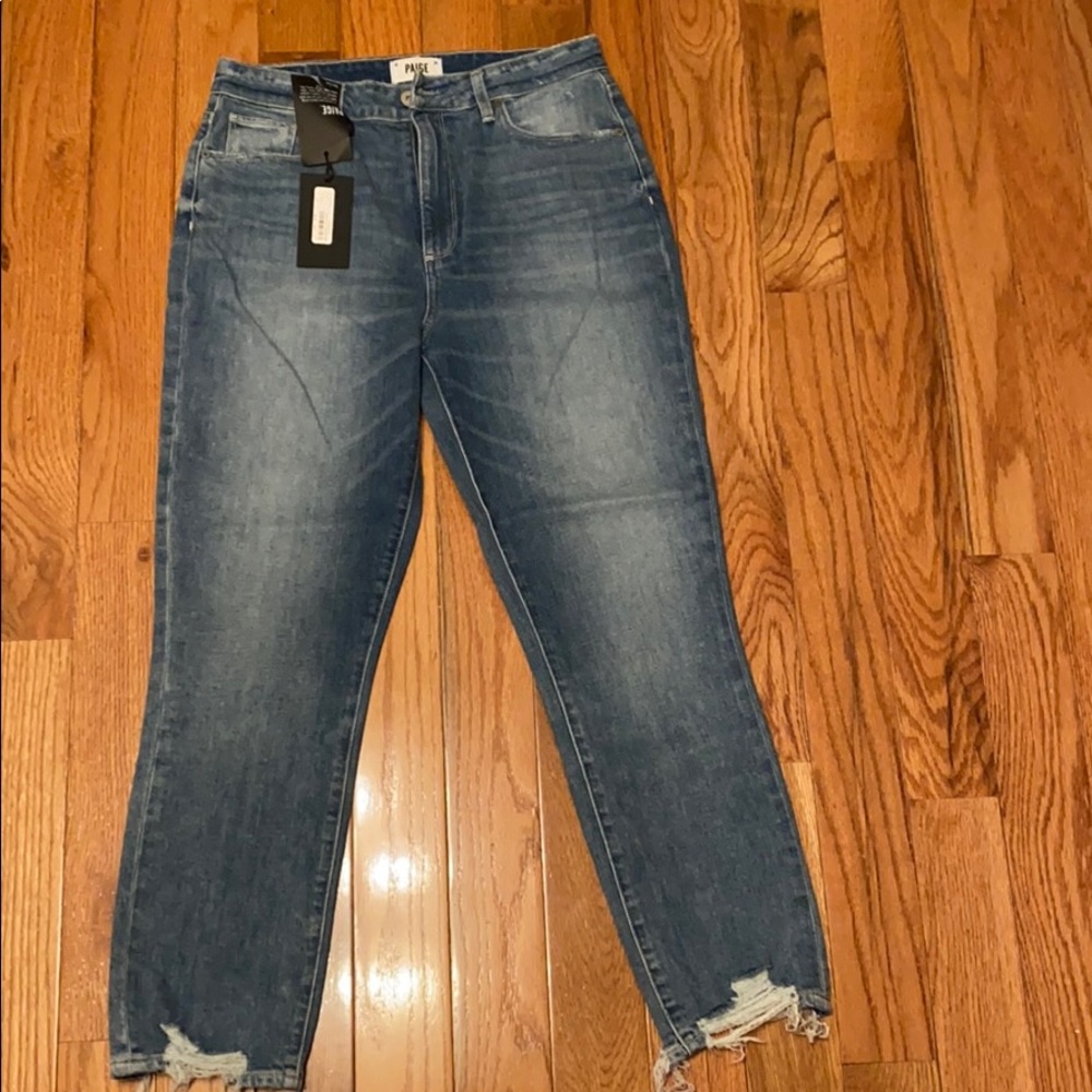 PAIGE Sarah Slim High Rise Slim Leg in Cancun